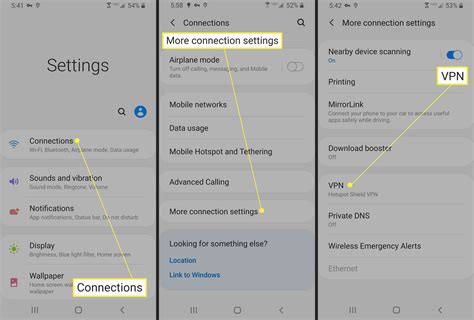 how to set vpn in samsung mobile